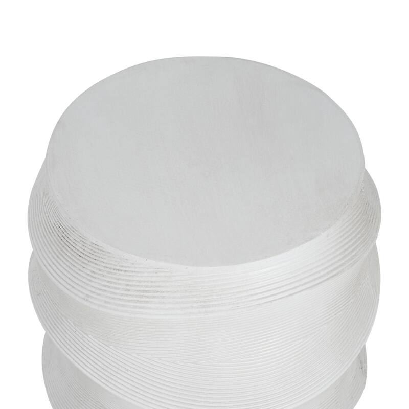 Christopher Knight Home - Esom Antique Artisan Outdoor Magnesium Oxide Side Table with Sculpted Silhouette Design - 14.96"L