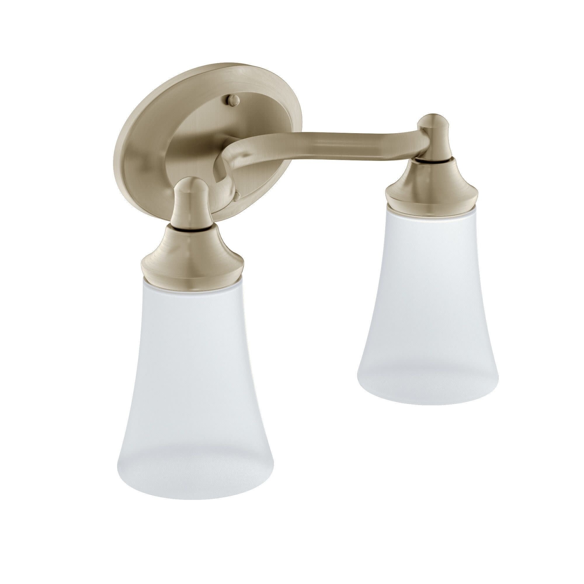 Moen 2 Light Bathroom Sconce with Frosted Shades from the Eva