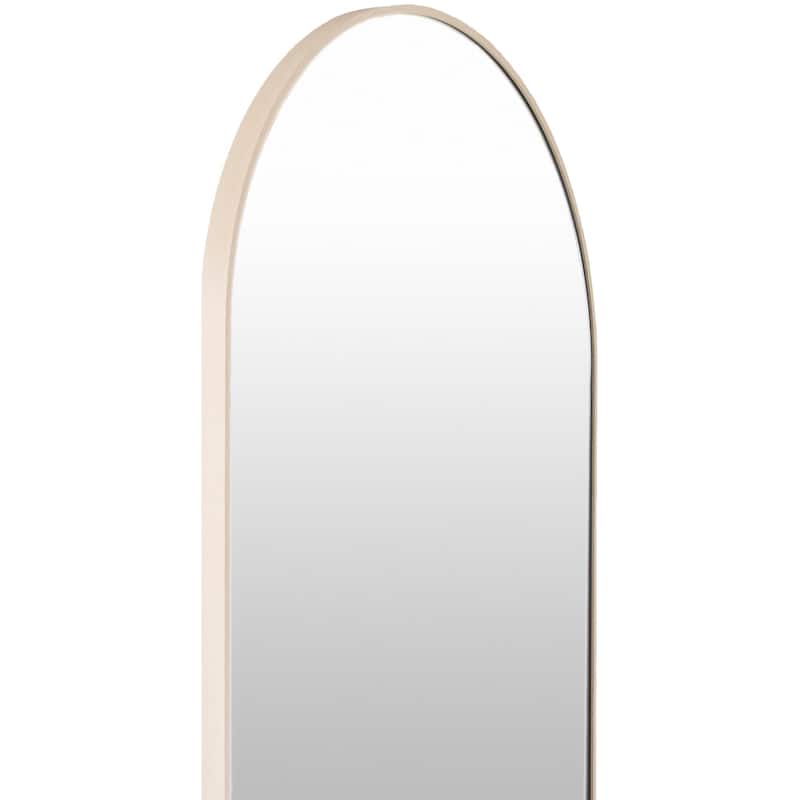 Livabliss Aranya Modern Aluminum Oval Pill-Shaped Accent Mirror