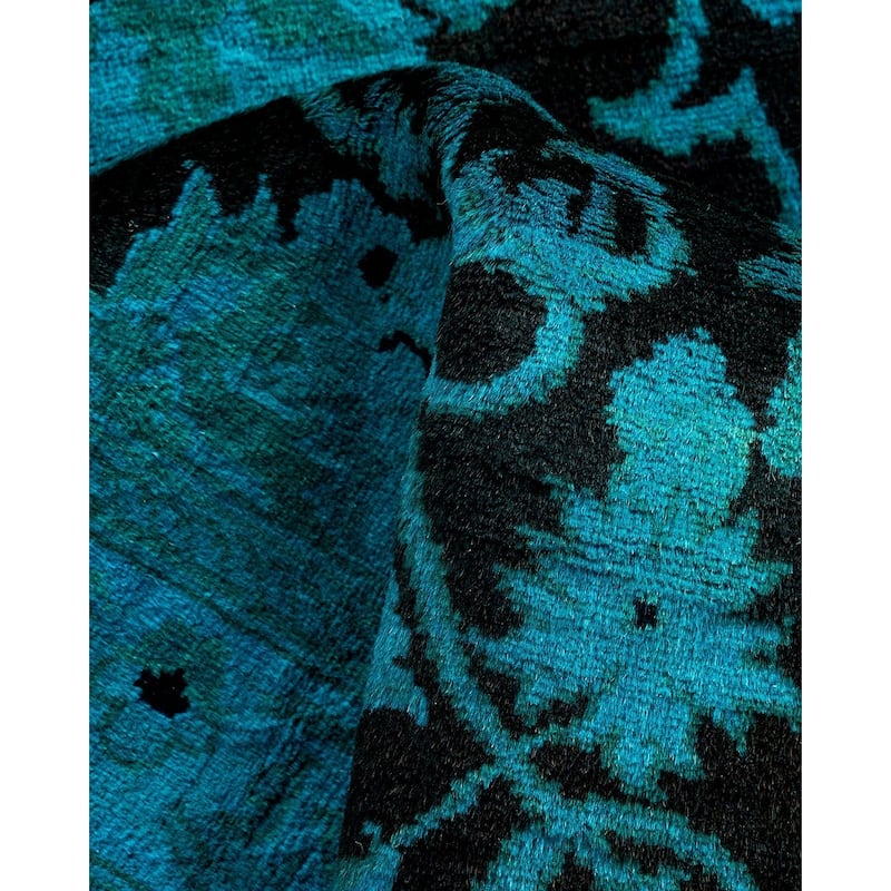 Contemporary Overdyed Wool Hand Knotted Runner - 2' 7" x 10' 4"