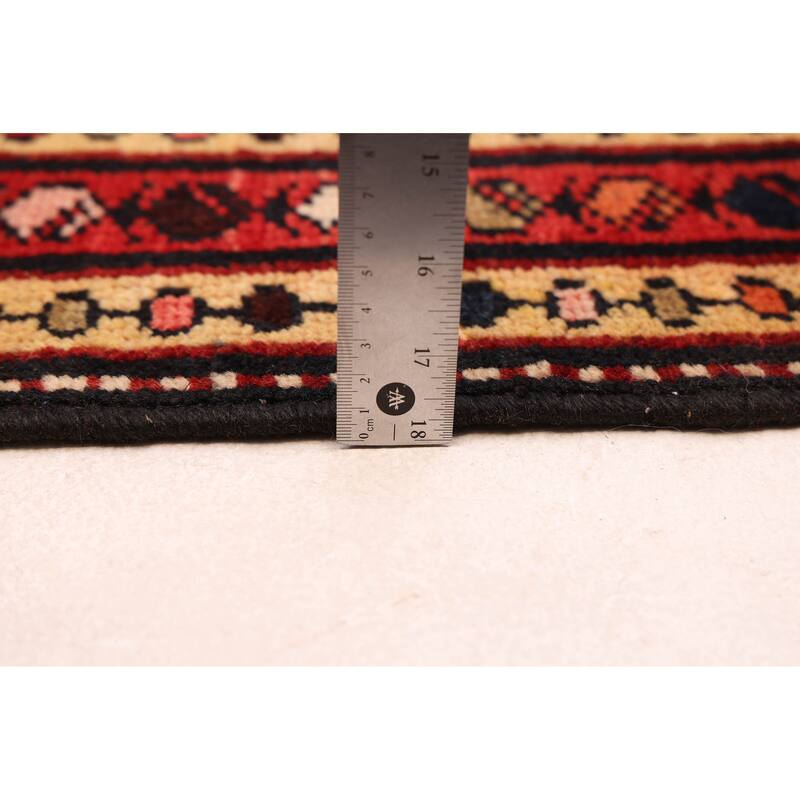 ECARPETGALLERY Hand-knotted Anadol Red Wool Rug - 3'5 x 9'7