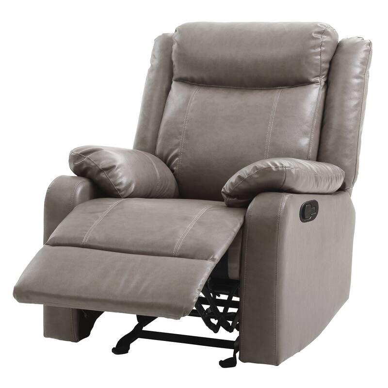 Upholstered Reclining Accent Chair with Padded Arms - 40" - Gray