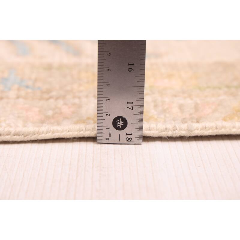 ECARPETGALLERY Hand-knotted Modern Oushak Ivory Wool Rug - 10'3 x 13'11