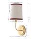 preview thumbnail 5 of 5, SAFAVIEH Lighting Carter, 6-inch, Metal/Fabric Wall Sconce (Set of 2) - 6"W x 7"D x 15"H