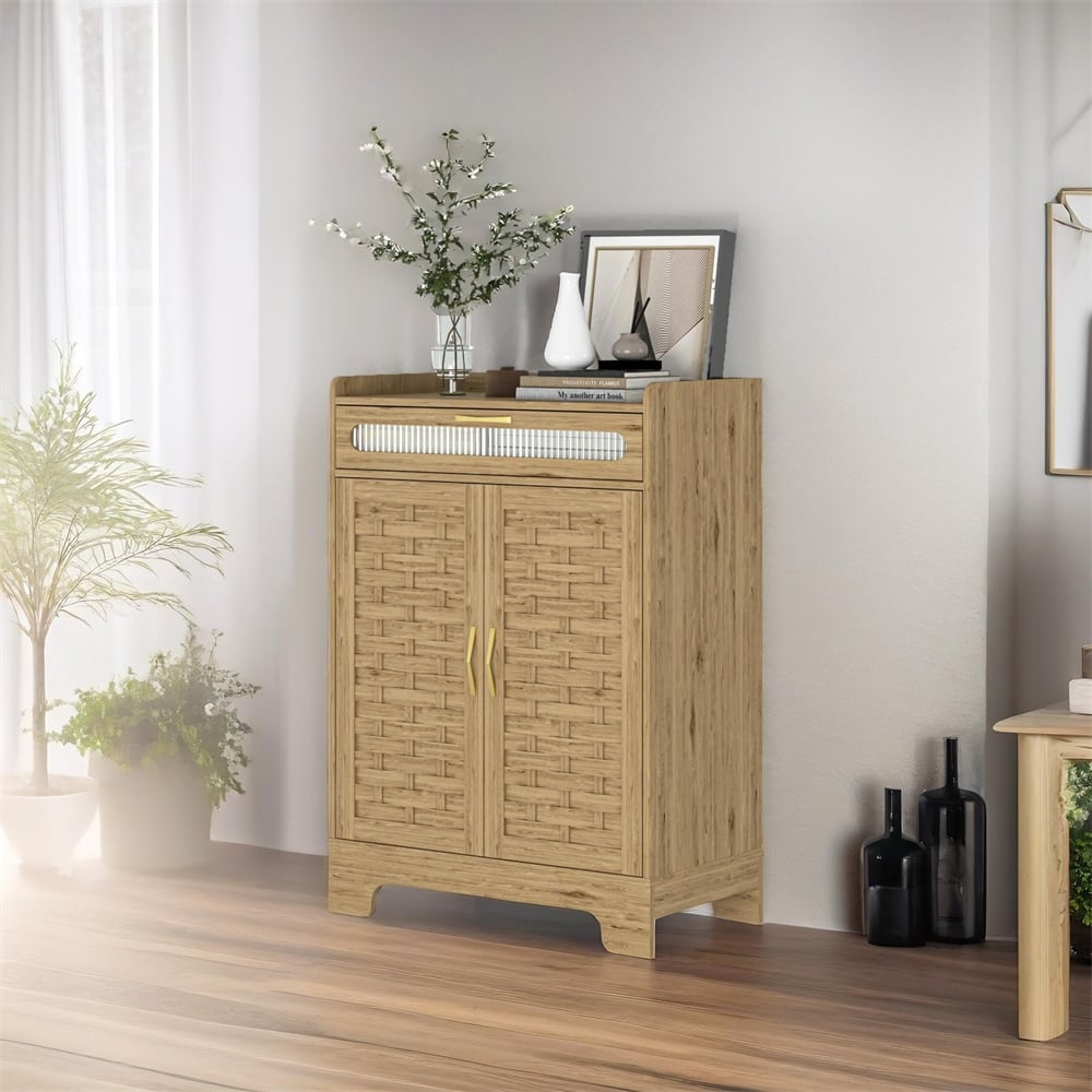 Coffee Bar Cabinet,Buffet Sideboard with Drawer and Adjustable Shelf