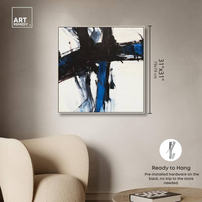 Blue Streak I Canvas by Art Remedy