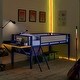 preview thumbnail 7 of 28, Kids and Baby Twin Size Metal Loft Bed with Desk,LED Lights,Storage Shelves