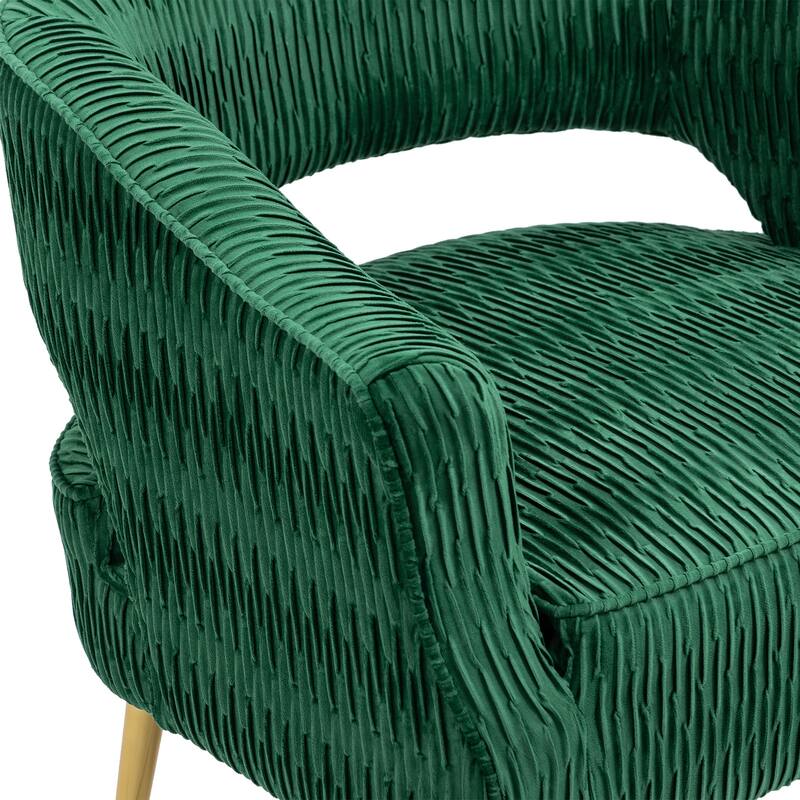 Contemporary Upholstered Ruffle Accent Chair