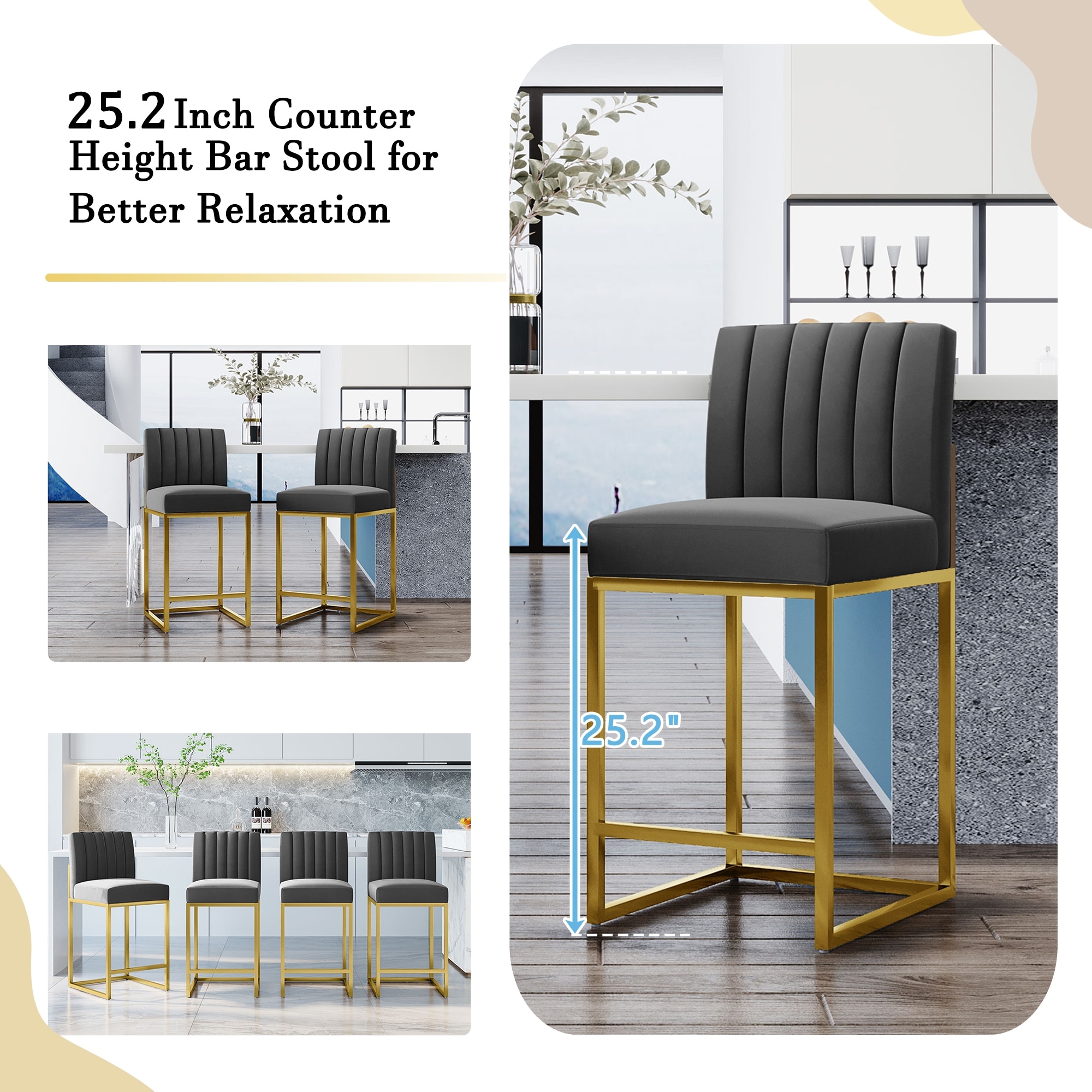 Lumbar support shop bar stools