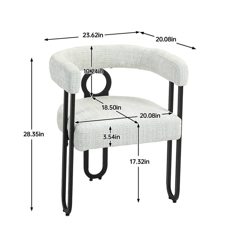 Contemporary Designed Upholstered Accent Chair set of 2