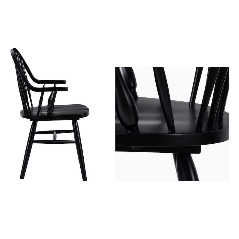 Farmhouse 20.7" Wide Windsor Back Arm Chair - 20.7"w x 21"d x 35.3"h