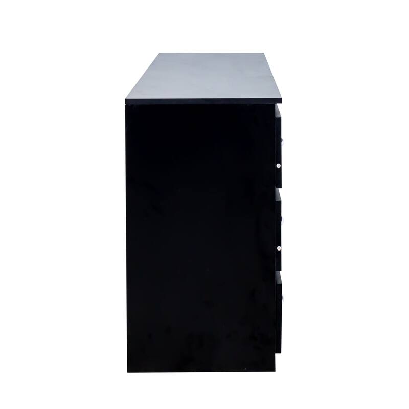 Modern white side cabinet with 6 drawers , Wood Chest of Drawers with Metal Handle, Storage Organizer ，Bedroom or Hallway