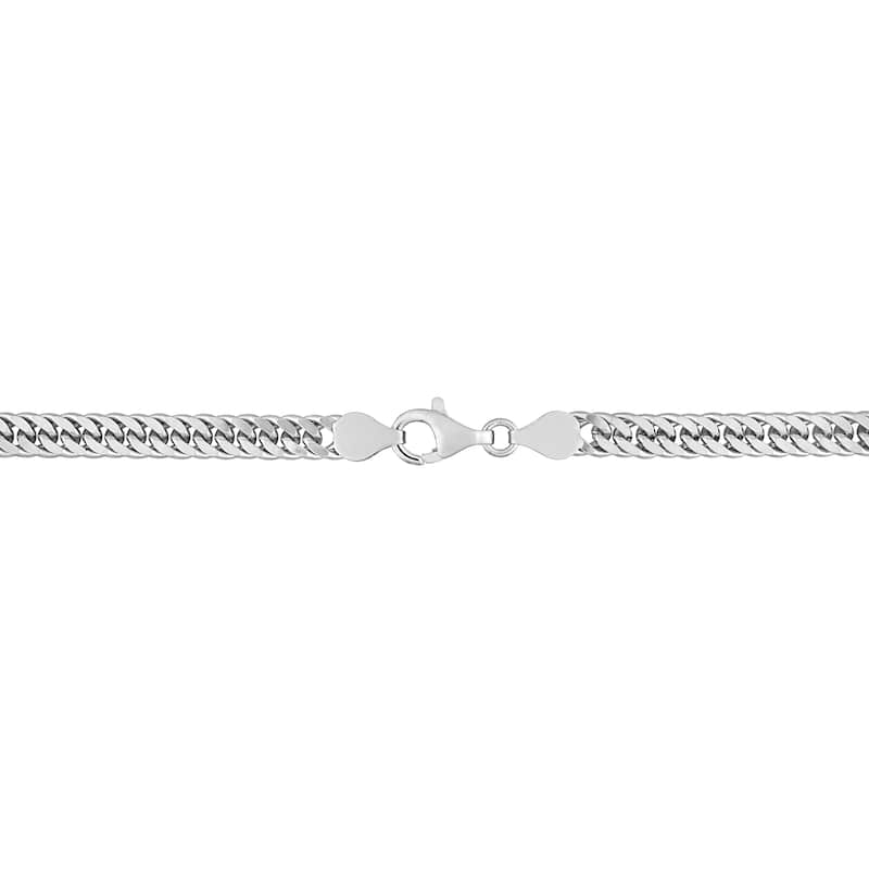 Miadora Sterling Silver Double Fancy Curb Link Necklace
