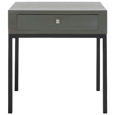 SAFAVIEH Madie Ash Grey End Table - 24" x 18.1" x 26.2" - 24Wx18Dx26H