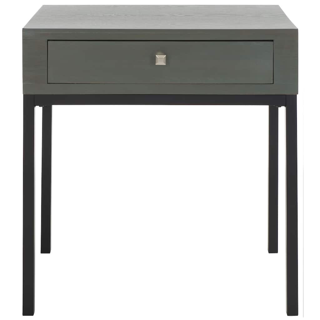 SAFAVIEH Madie Ash Grey End Table - 24" x 18.1" x 26.2" - 24Wx18Dx26H