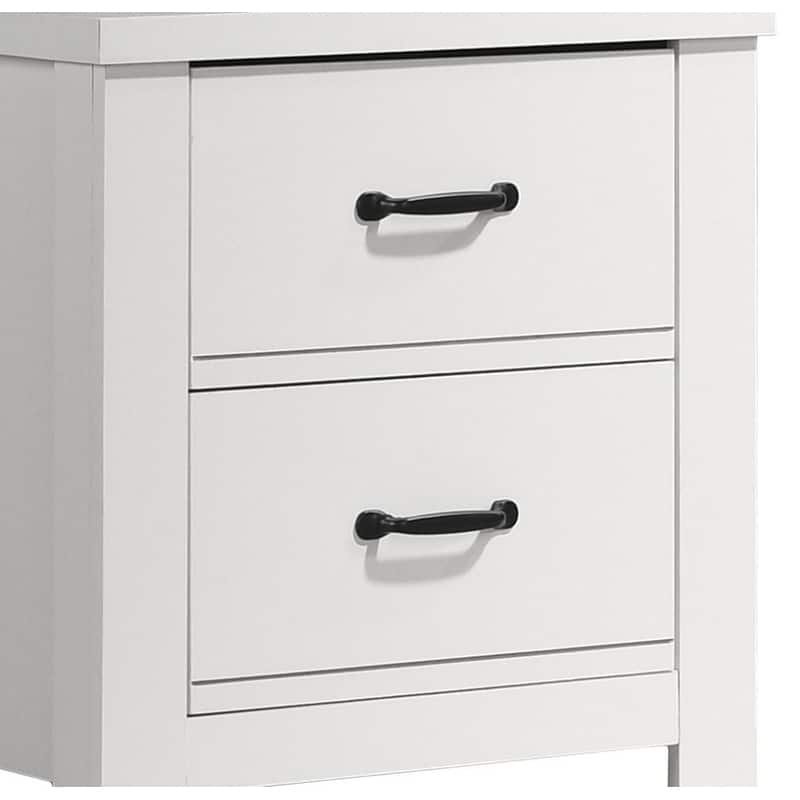 2-Drawer Nightstand Bedside Table