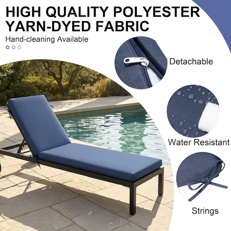 Outdoor Patio Chaise Lounge Chair Cushion