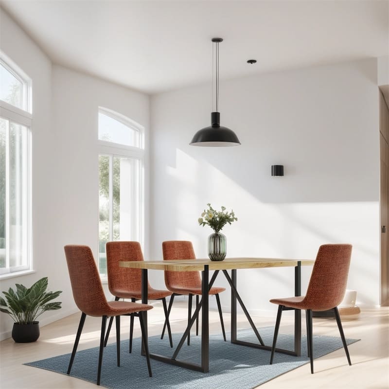 Modern Dining Room Chairs with Metal Legs(Set of 4) - N/A