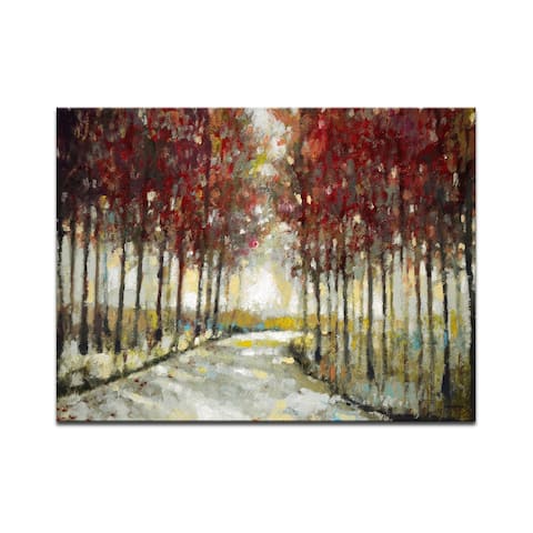 'Autumn Morning Drive' Wrapped Canvas Wall Art by Norman Wyatt Jr.