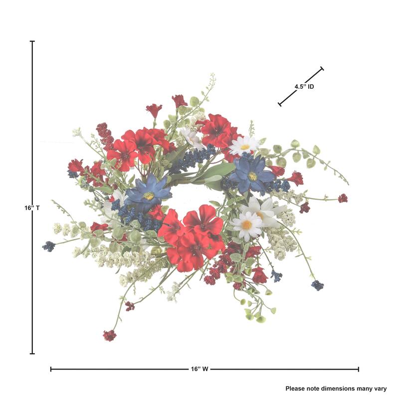 Geranium Daisy Astilbe Candlering 12"