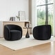 preview thumbnail 15 of 107, SEYNAR Modern Glam Velvet Upholstered 360 Degree Swivel Accent Armchair Set of 2
