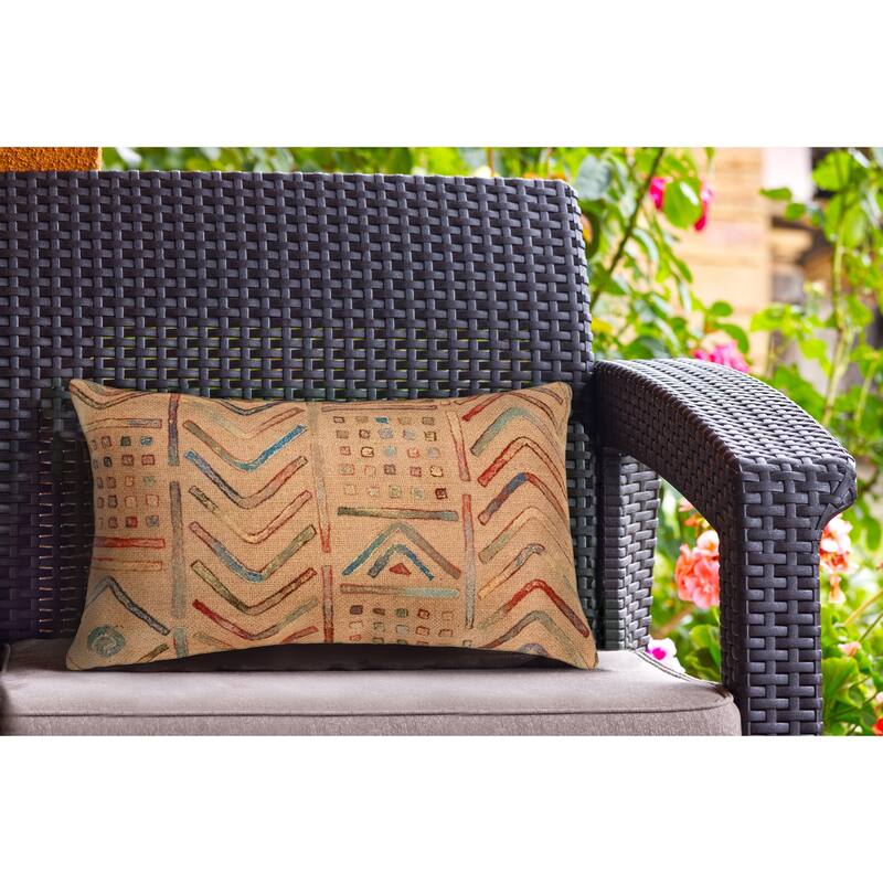 Liora Manne Visions IV Bambara Indoor/Outdoor Pillow Multi 20" x 20"
