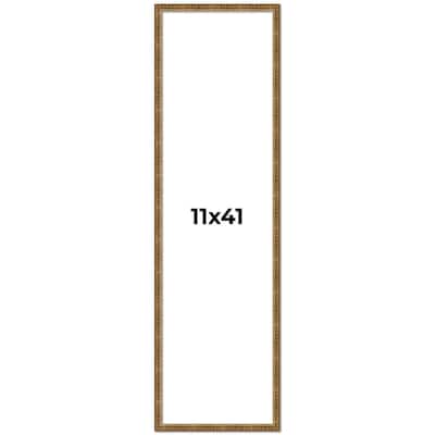11x41 Frame Gold Solid Wood Picture Frame - Complete Modern Photo