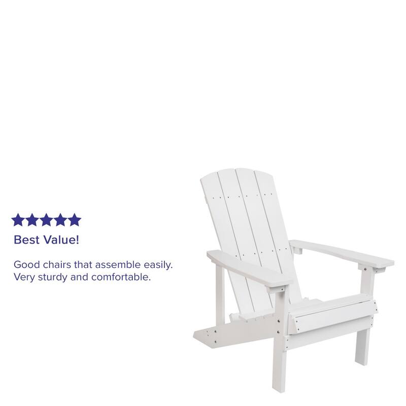 All-weather Poly Resin Wood Outdoor Adirondack Chair (Set of 4)