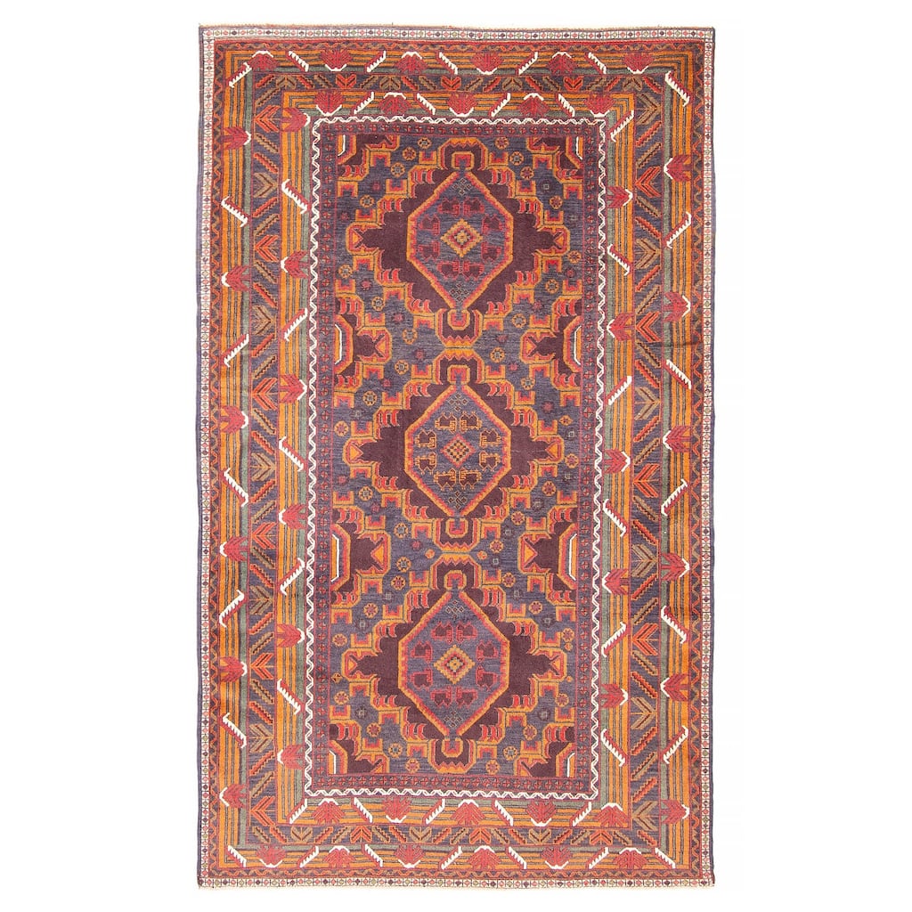ECARPETGALLERY Hand-knotted Teimani Charcoal Wool Rug - 3'10 x 6'4