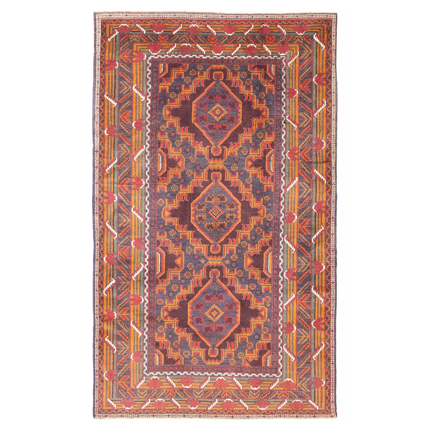 ECARPETGALLERY Hand-knotted Teimani Charcoal Wool Rug - 3'10 x 6'4