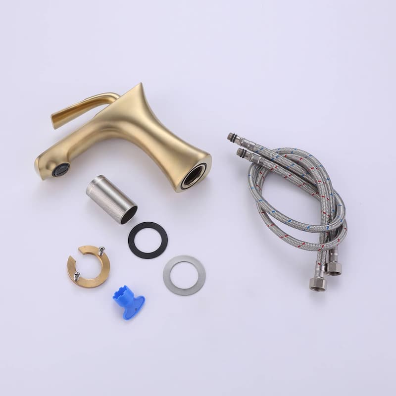 Single Handle Bahtroom Sink Faucet One Hole Bathroom Faucet Modern Basin Vanity Taps With Valve
