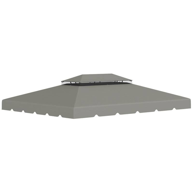 Outsunny Gazebo Replacement Canopy, Gazebo Top Cover with Double Vented Roof for Garden