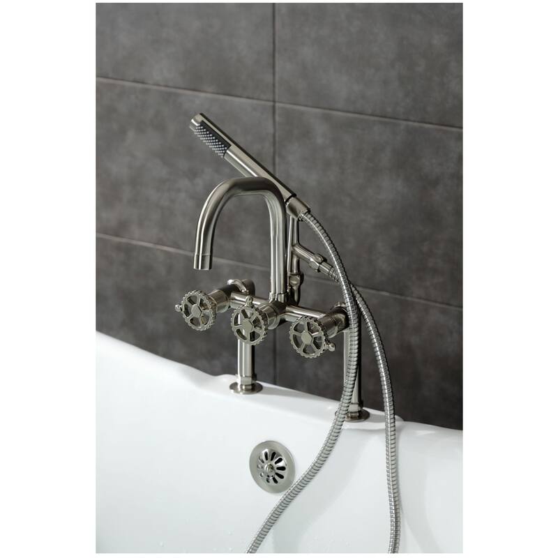 Kingston Brass AE840.CG Fuller Deck Mounted Tub Filler with Built-In