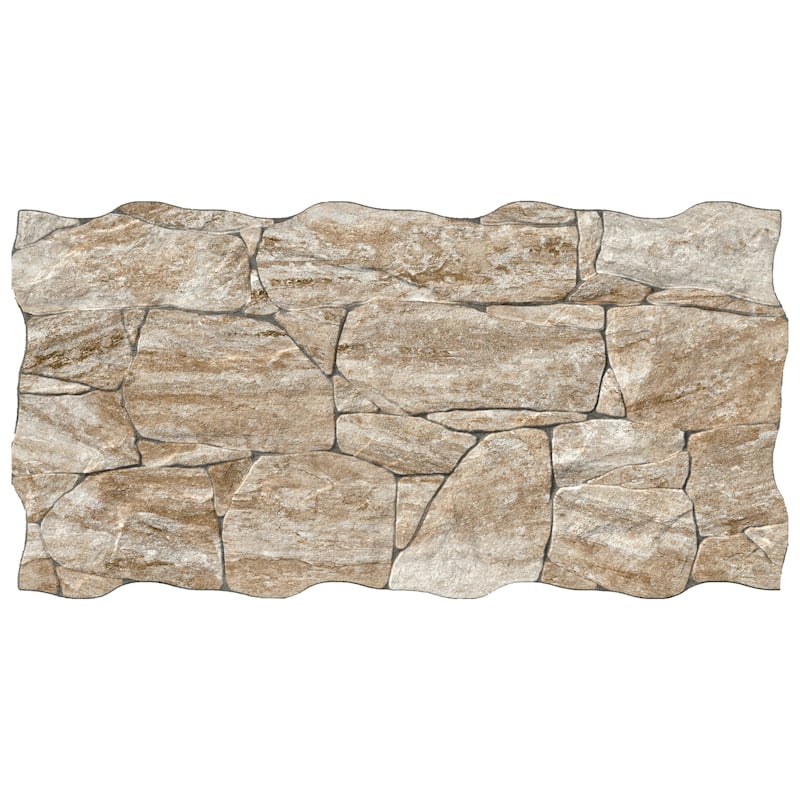 Merola Tile Caldera Roques Stone 12-5/8" x 25-1/8" Porcelain Floor and Wall Tile