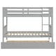 preview thumbnail 52 of 68, Twin Over Twin Rubber Wood Bunk Bed with Trundle, Convertible into 2 Twin Size Beds