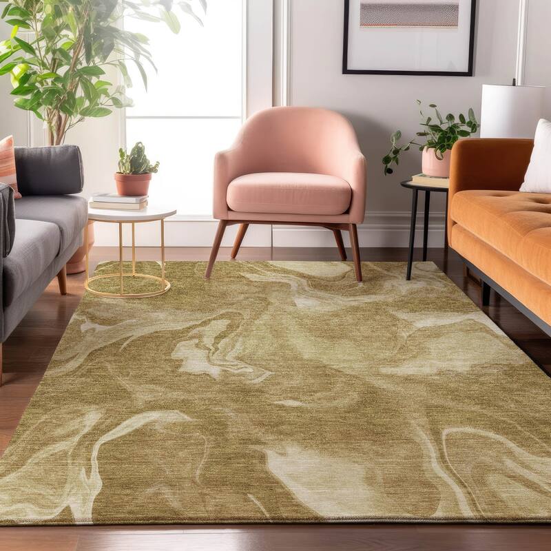 Premium Washable Super Soft Abstract Mayfield Rug - Brown - 2' 6" x 3' 10" - Rectangle