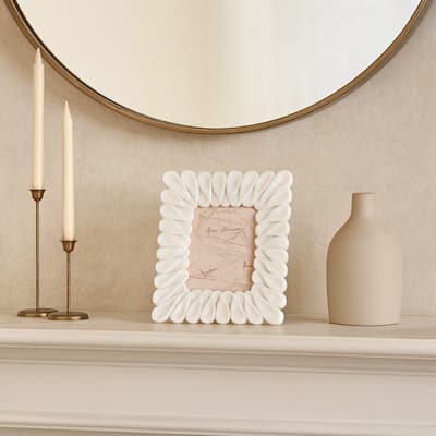 Resin Photo Frame Sculpted Dimensional Design and Textured Contours