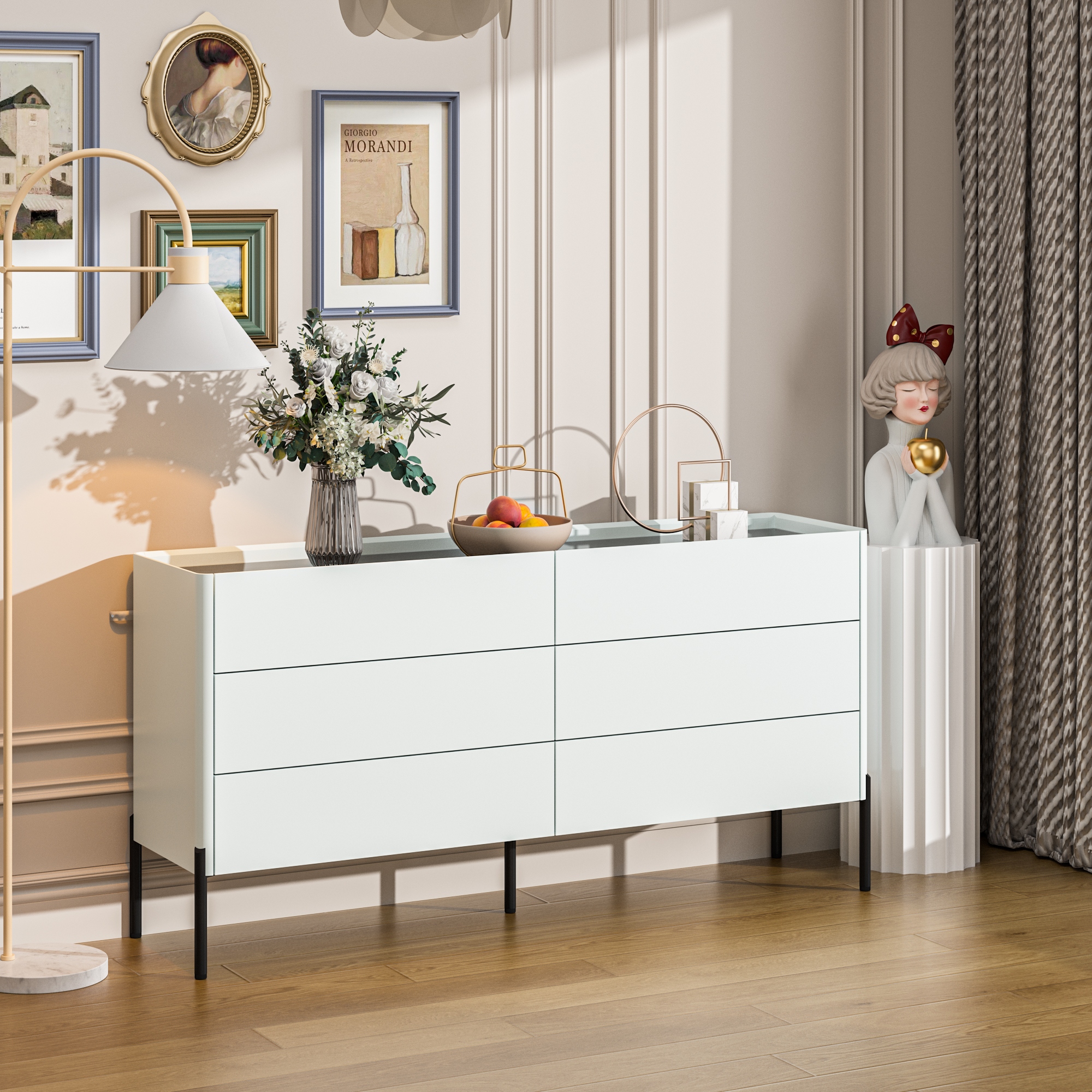 Glass top best sale for dresser
