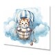 preview thumbnail 2 of 5, Designart "Nursery Adorable Tiger I" Animals Tiger Metal Wall Decor
