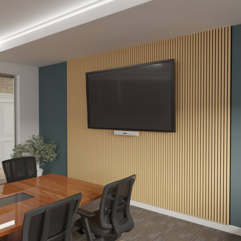 AcoustixPro Noise Cancelling Traditional Small Slat Wall Panel (2 Pack)