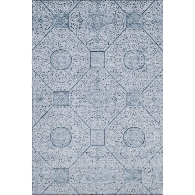 Premium Washable Super Soft Traditional Mosaic Mayfield Rug