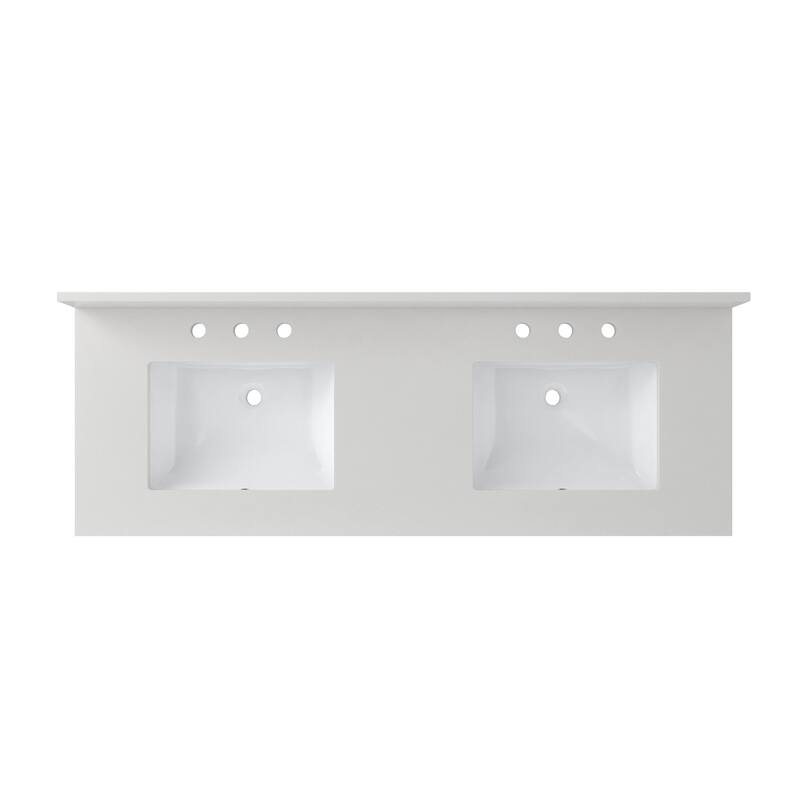 CRAFT + MAIN QZ61228R 61" Quartz Vanity Top with Backsplash and