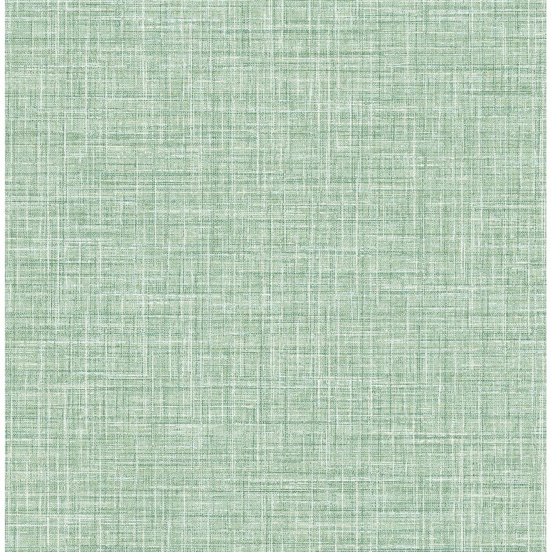 Brewster Barbary Green Crosshatch Texture Wallpaper - 20.5in x 396in x 0.025in