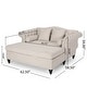 preview thumbnail 40 of 38, Wellston Tufted Double Chaise Lounge by Christopher Knight Home - 62.50" L x 58.50" W x 34.00" H