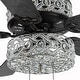 preview thumbnail 10 of 14, River of Goods Olivia Oil Rubbed Bronze Finish/ Crystal 52-inch LED Ceiling Fan - 52"L x 52"W x 18.25"H - 52"L x 52"W x 18.25"H