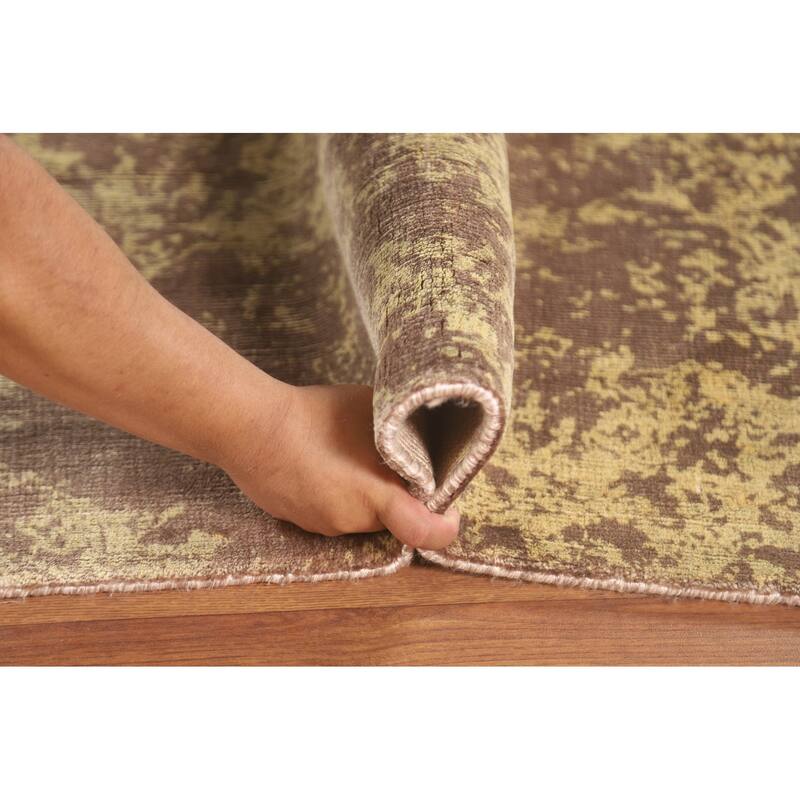 Abstract / Modern Area Rug Handmade Wool Carpet - 6'6" x 9'10"