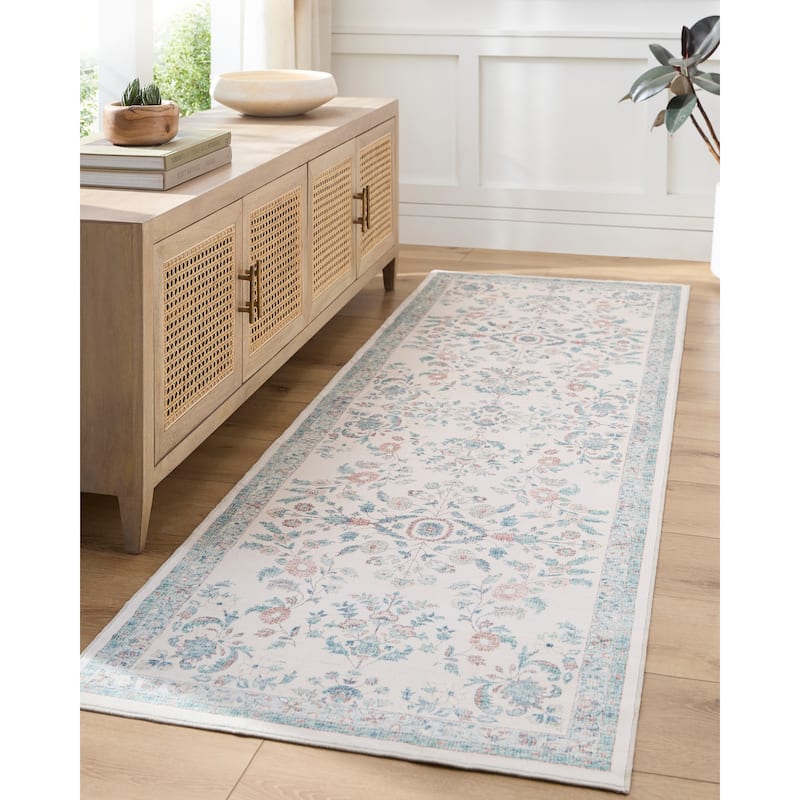 Livabliss Lavable Traditional Medallion Washable Area Rug