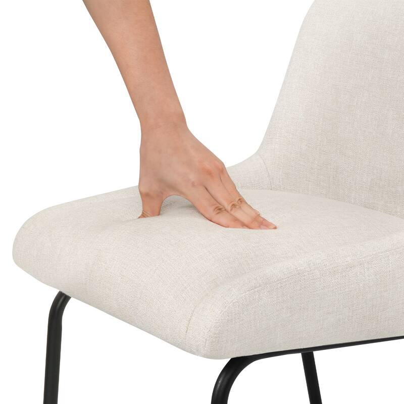 Counter Height Bar Stools with Metal Frame Upholstered Kitchen Island Stool in Faux Leather or Fabric