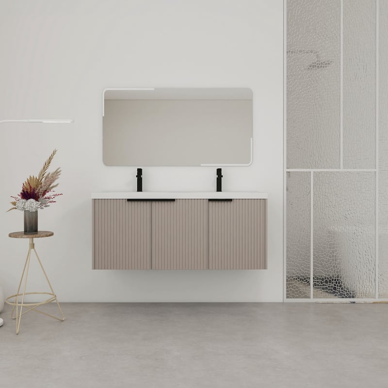 Wall Mounted Bathroom Vanity with Resin Sink