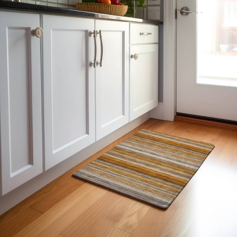 Premium Washable Super Soft Ombre Stripes Mayfield Rug - Paprika - 1' 8" x 2' 6" - Rectangle